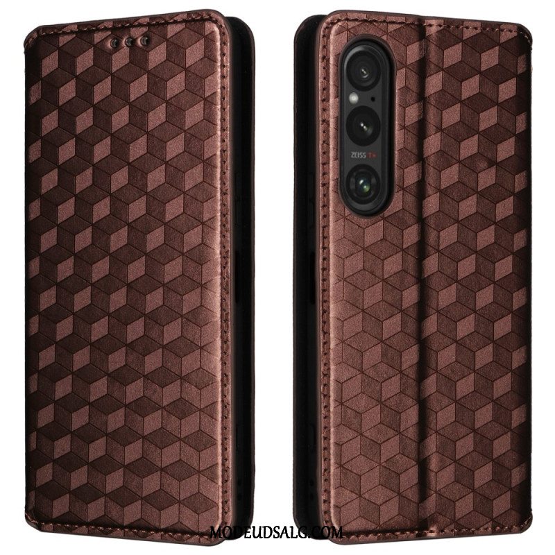 Flip Cover Sony Xperia 1 Vi 3d Diamantmønster