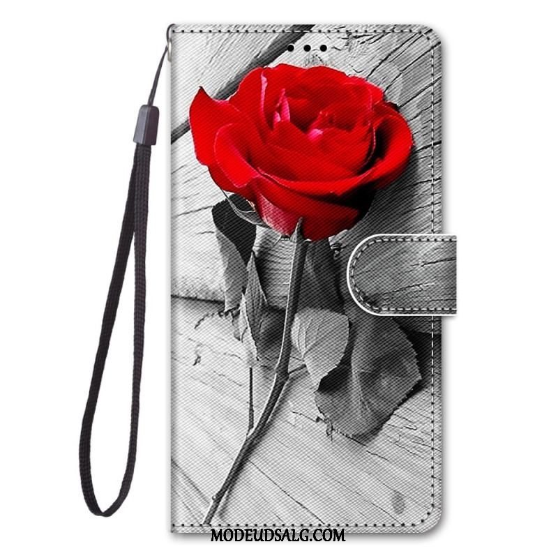 Flip Cover Sony Xperia 10 IV Blomster Med Rem