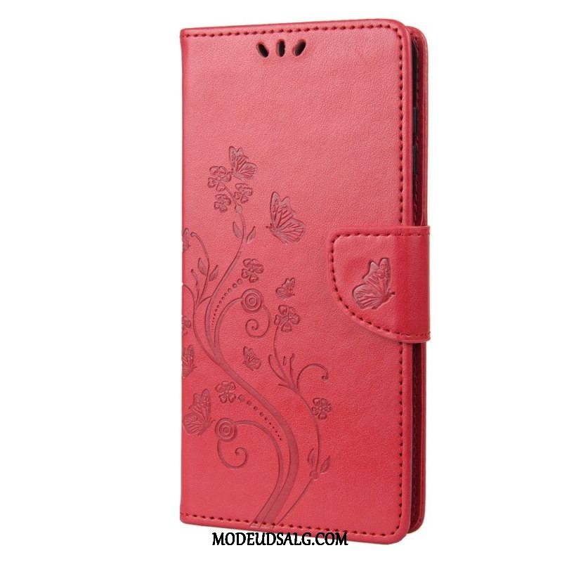 Flip Cover Sony Xperia 10 IV Blomster Og Sommerfugle