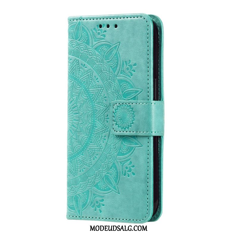 Flip Cover Til Oneplus 12 5g Blomstermandala Med Snor