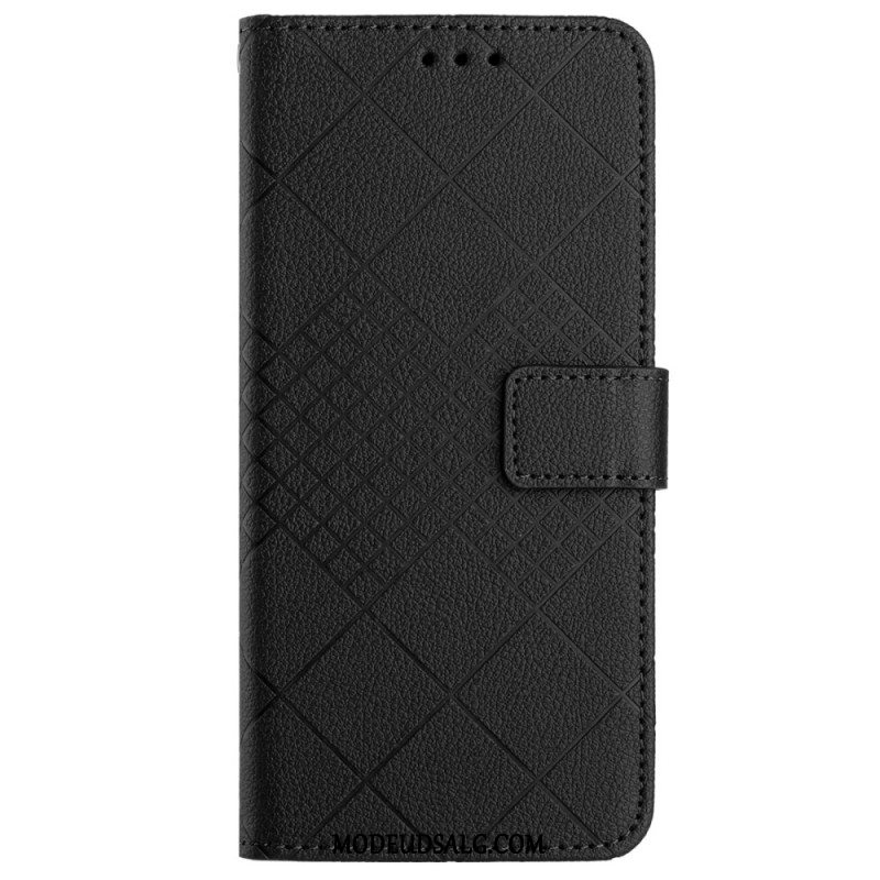 Flip Cover Til Oneplus 12 5g Litchi-tekstur Med Diamanter