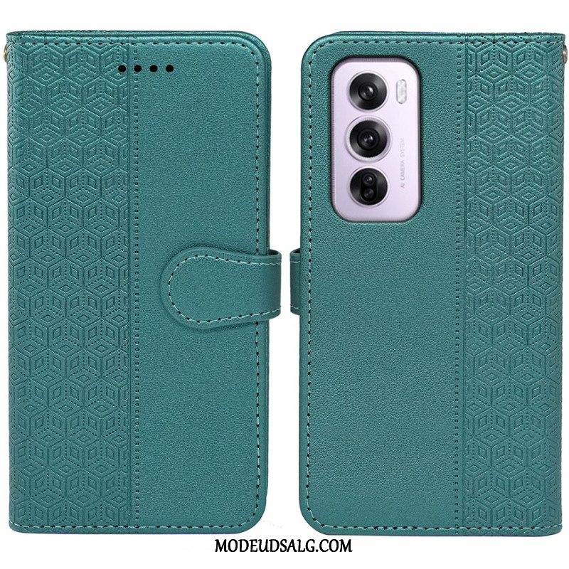 Flip Cover Til Oppo Reno 12 Pro 5g Lodret Frise Med Rem