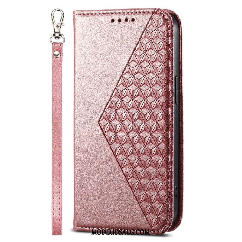 Flip Cover Til Samsung Galaxy M55 5g Diamantfrise Med Rem