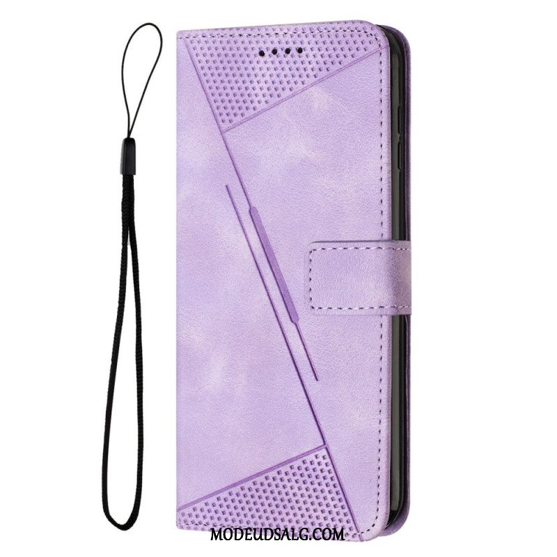 Flip Cover Til Samsung Galaxy S24 5g Geometrisk Design