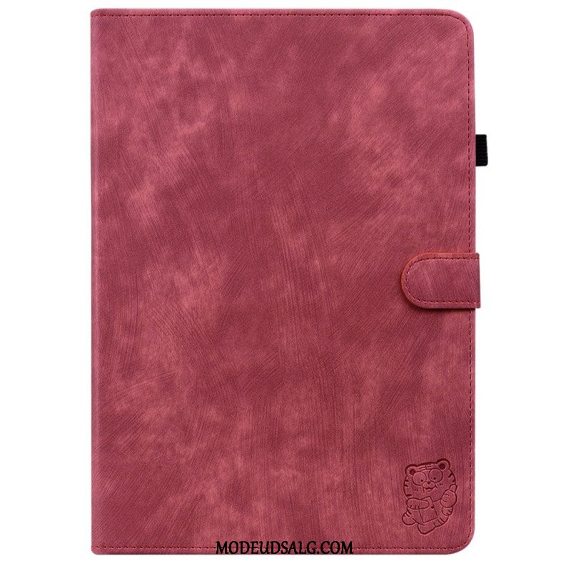 Flip Cover Til Samsung Galaxy Tab S9 Tigermønster