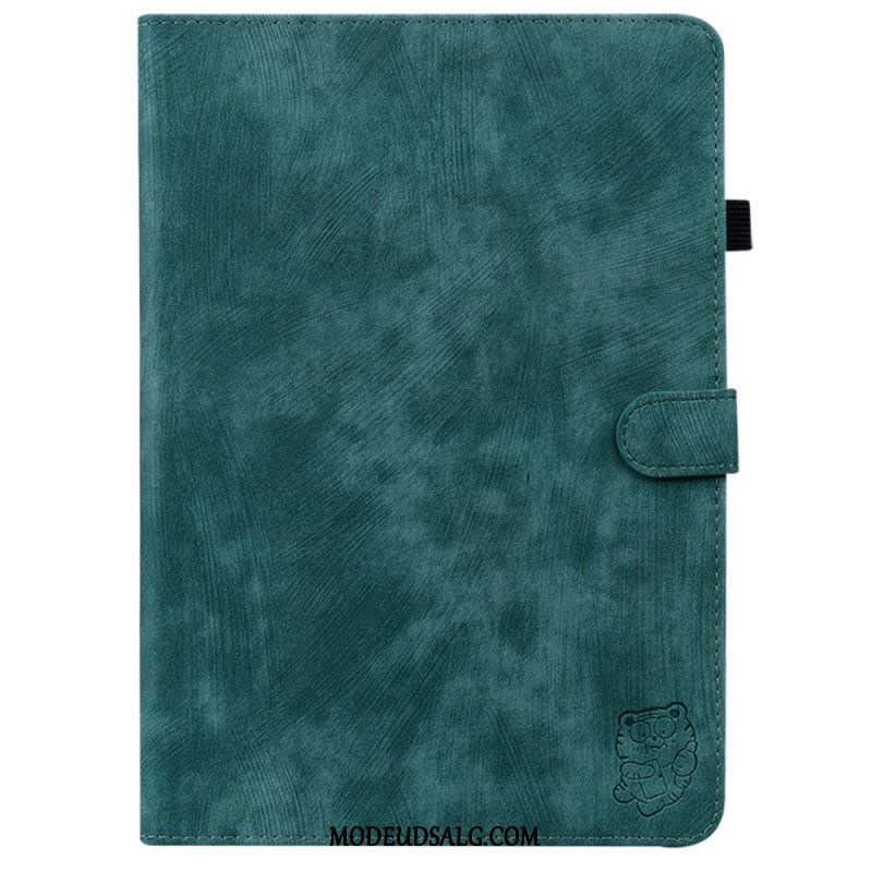 Flip Cover Til Samsung Galaxy Tab S9 Tigermønster