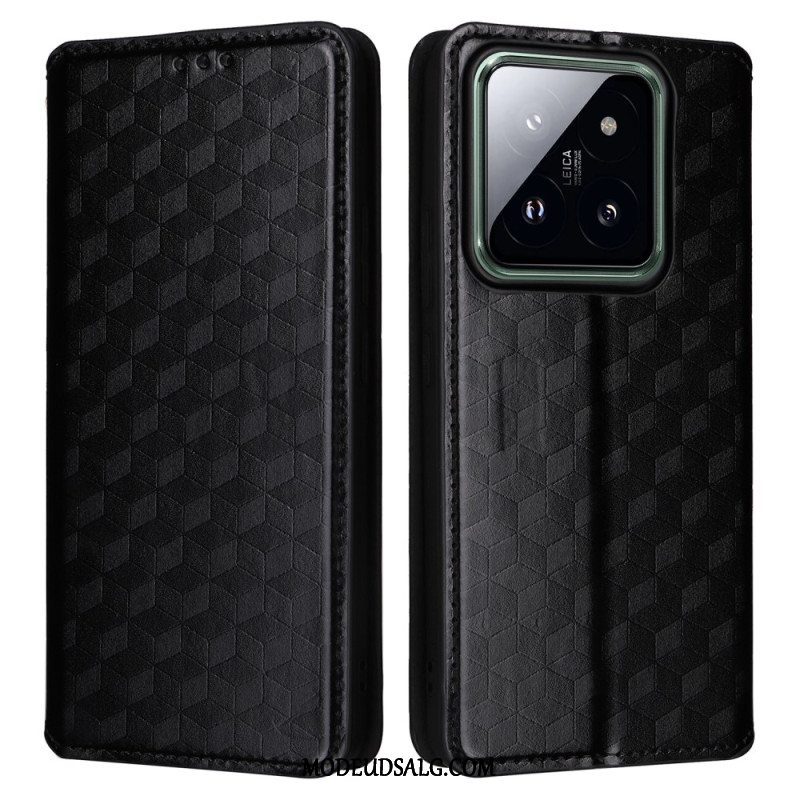 Flip Cover Til Xiaomi 14 Pro 3d Kuber