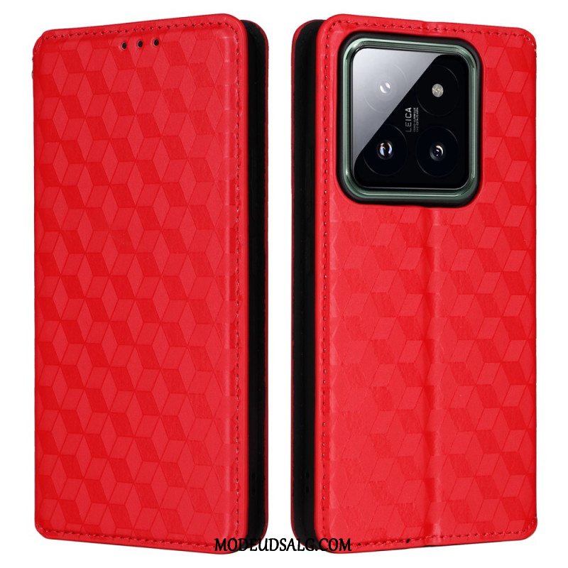 Flip Cover Til Xiaomi 14 Pro 3d Kuber