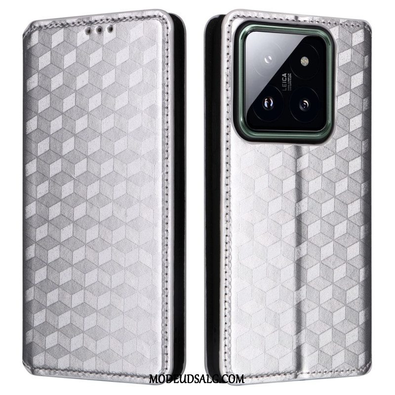 Flip Cover Til Xiaomi 14 Pro 3d Kuber