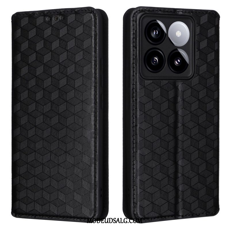 Flip Cover Til Xiaomi 14t Pro 3d Kuber