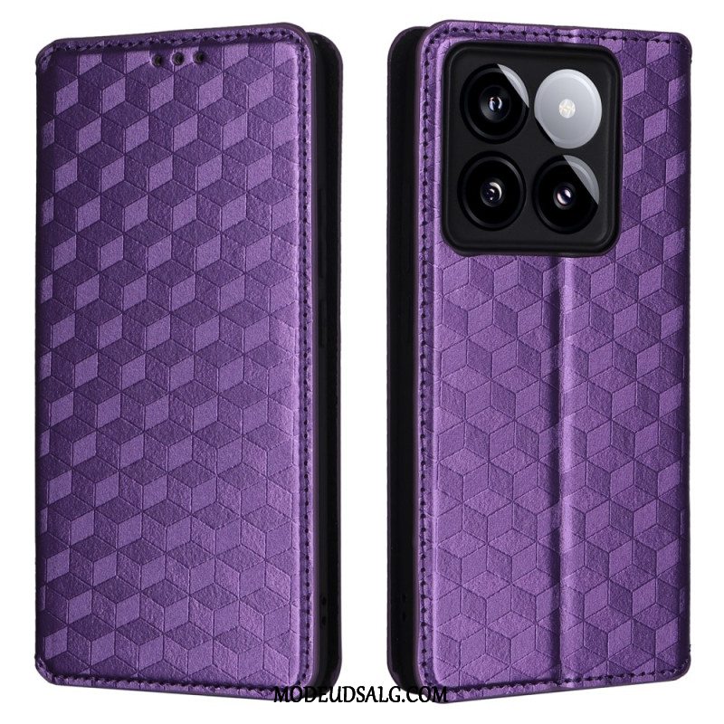 Flip Cover Til Xiaomi 14t Pro 3d Kuber