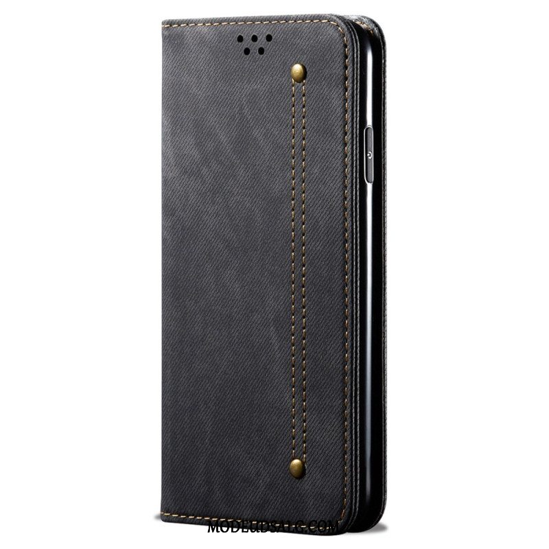 Flip Cover Til Xiaomi Redmi Note 13 4g Jeansstof