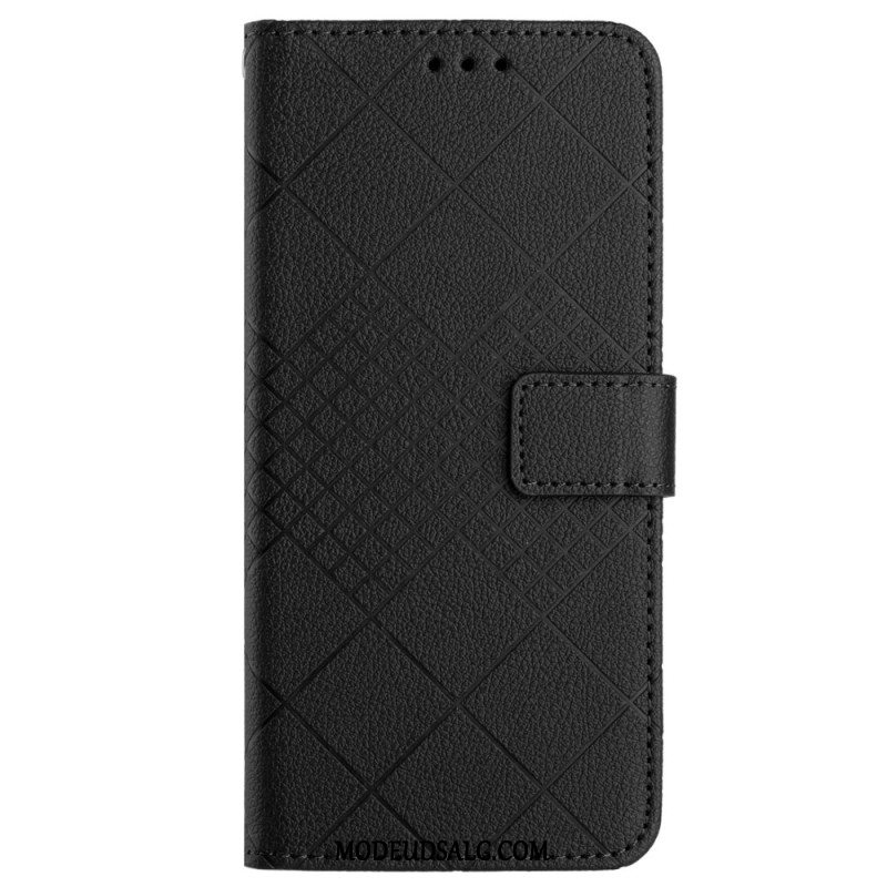 Flip Cover Til Xiaomi Redmi Note 13 4g Strappy Diamond Mønster