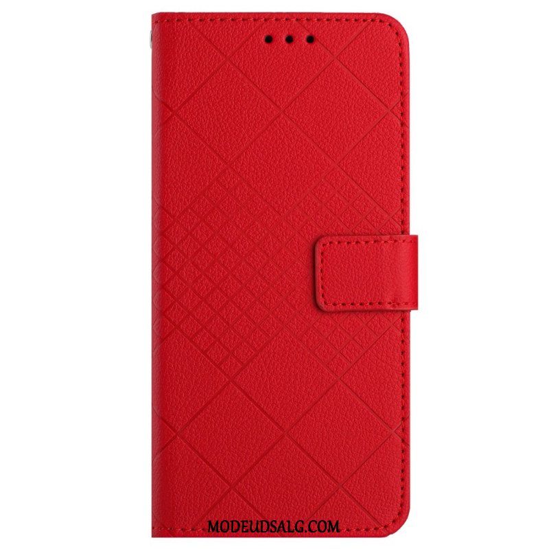 Flip Cover Til Xiaomi Redmi Note 13 4g Strappy Diamond Mønster