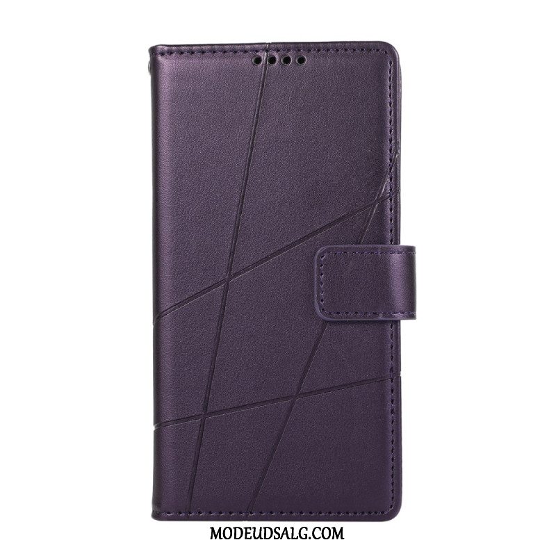 Flip Cover Til Xiaomi Redmi Note 13 4g Udskriv Linjer