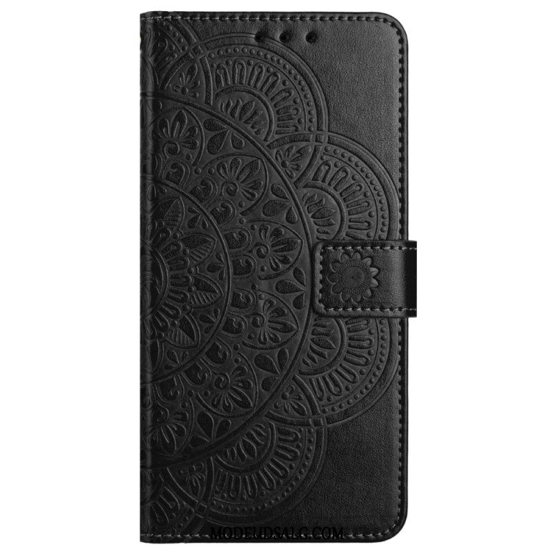 Flip Cover Til Xiaomi Redmi Note 13 Pro Plus 5g Mandala Print Med Rem