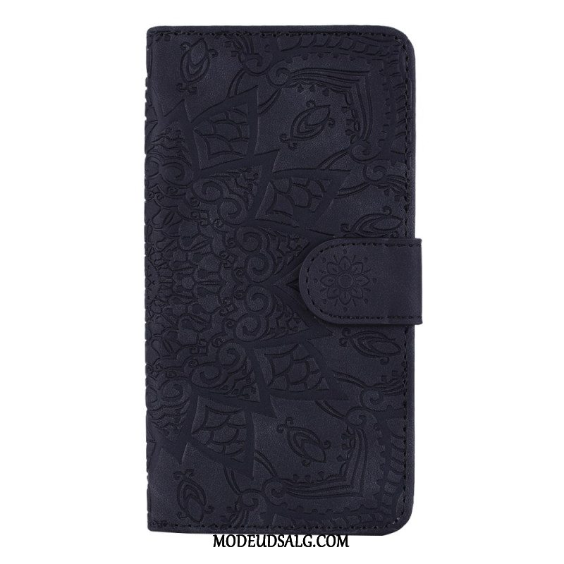 Flip Cover Til iPhone 16 Mandala Ruskindseffekt