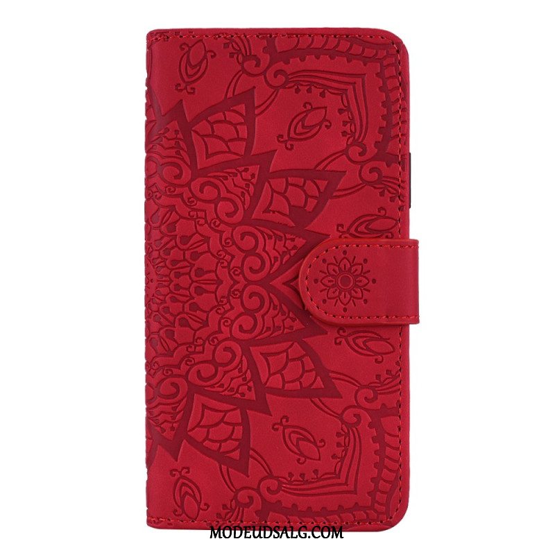 Flip Cover Til iPhone 16 Mandala Ruskindseffekt