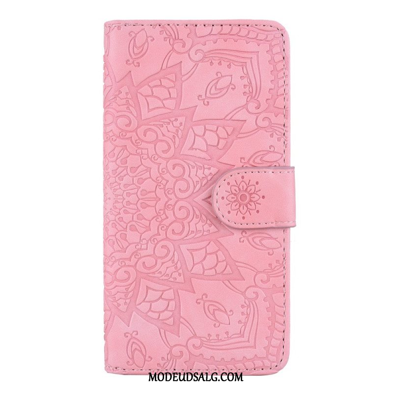 Flip Cover Til iPhone 16 Mandala Ruskindseffekt