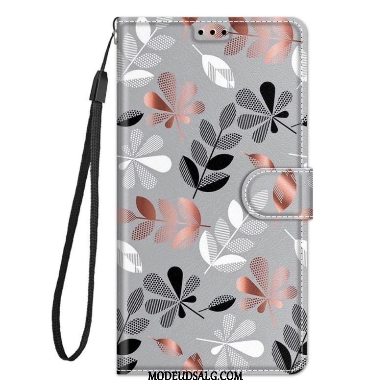 Flip Cover Xiaomi 12 / 12X Med Snor Strappy Floral