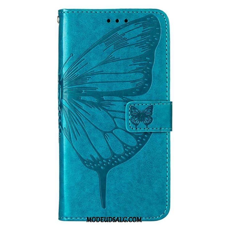 Flip Cover Xiaomi 12 Lite Sommerfugledesign Med Snor