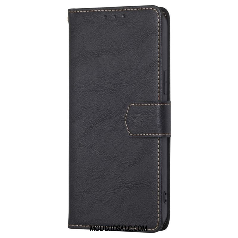 Flip Cover Xiaomi 12T / 12T Pro Couture Lædereffekt