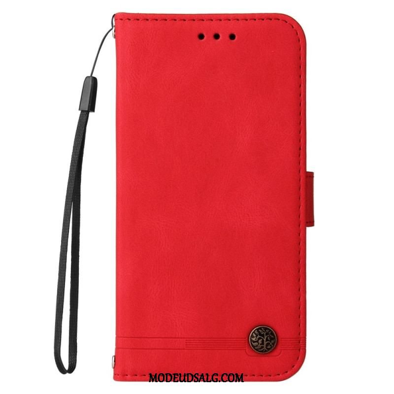 Flip Cover Xiaomi 12T / 12T Pro Dekorativ Nitte Og Snor