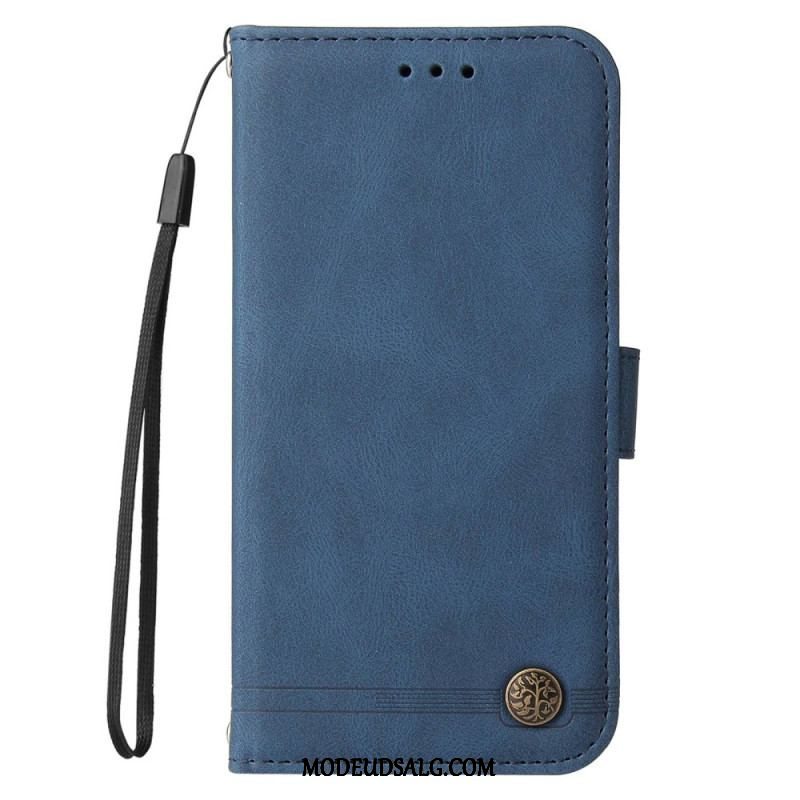 Flip Cover Xiaomi 12T / 12T Pro Dekorativ Nitte Og Snor