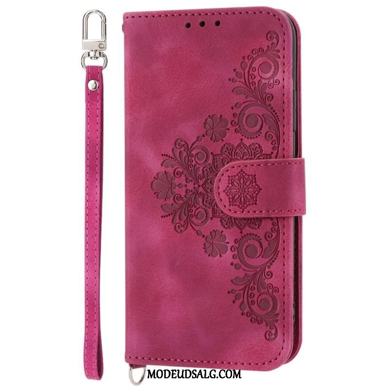 Flip Cover Xiaomi 13 Blondeblomster Med Rem Og Skulderrem