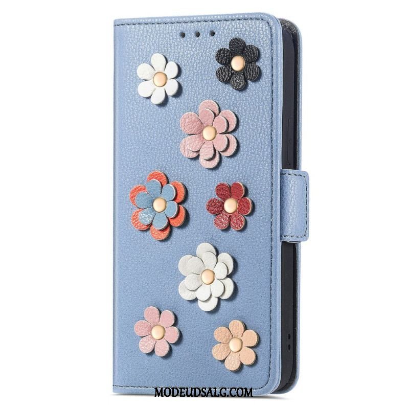 Flip Cover Xiaomi 13 Dekorative Blomster