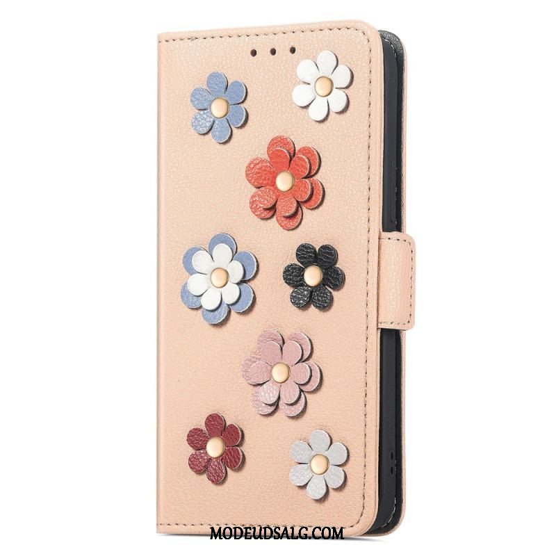 Flip Cover Xiaomi 13 Dekorative Blomster