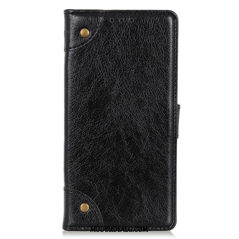 Flip Cover Xiaomi 13 Pro Style Nappa Læder Vintage Nitter