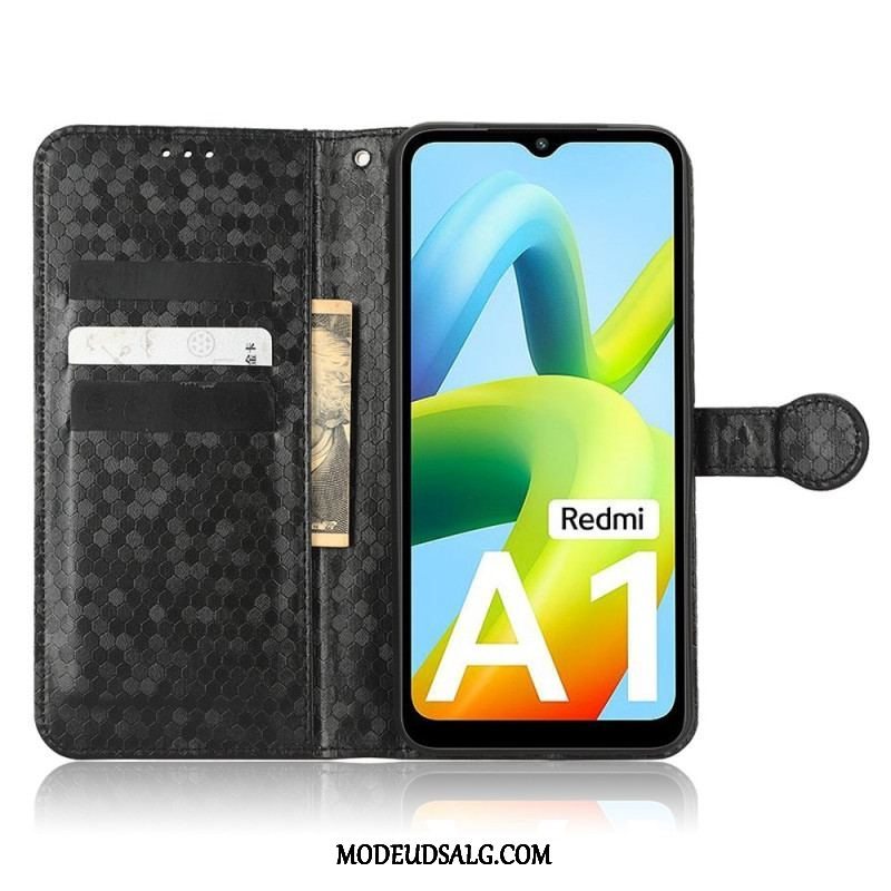 Flip Cover Xiaomi Redmi A1 Med Snor 3d Mønster Strappy