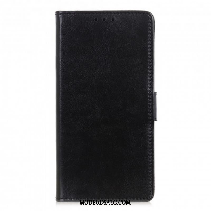 Flip Cover Xiaomi Redmi Note 10 / 10S Enkel Skinnende Lædereffekt