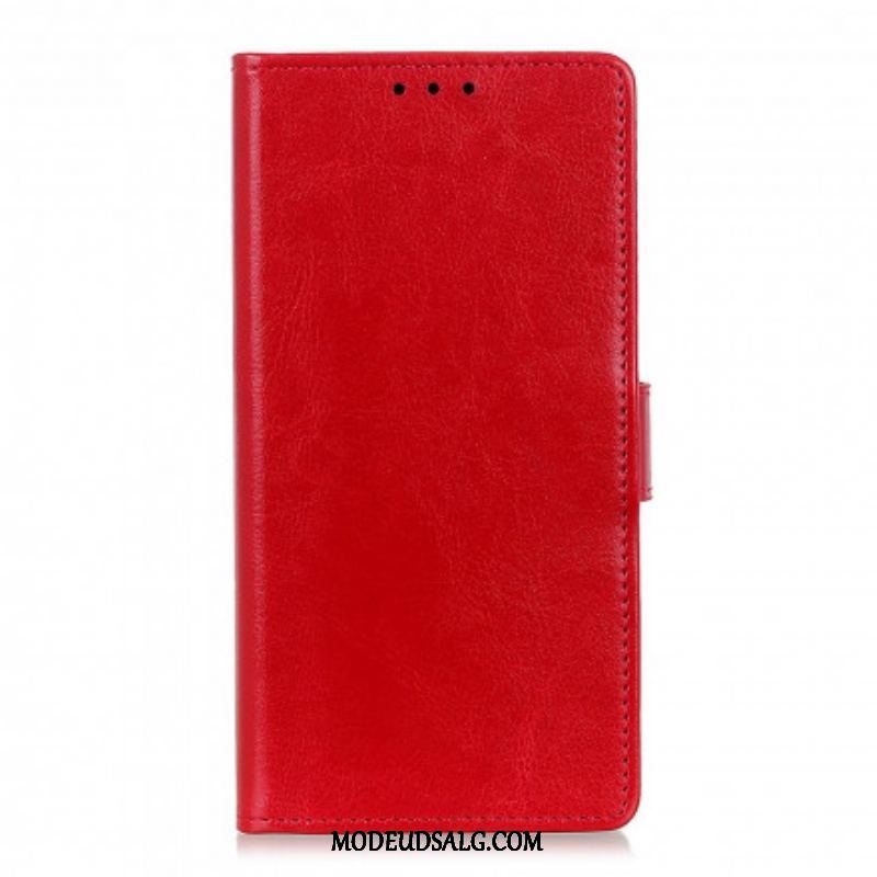 Flip Cover Xiaomi Redmi Note 10 / 10S Enkel Skinnende Lædereffekt