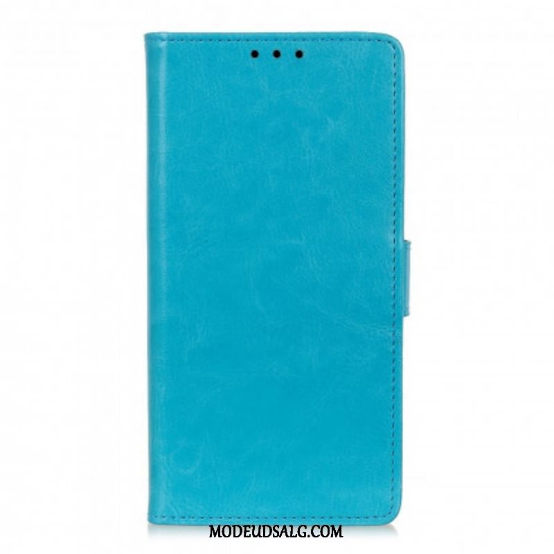 Flip Cover Xiaomi Redmi Note 10 / 10S Enkel Skinnende Lædereffekt