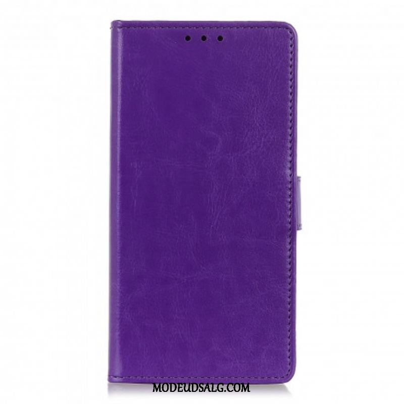 Flip Cover Xiaomi Redmi Note 10 / 10S Enkel Skinnende Lædereffekt