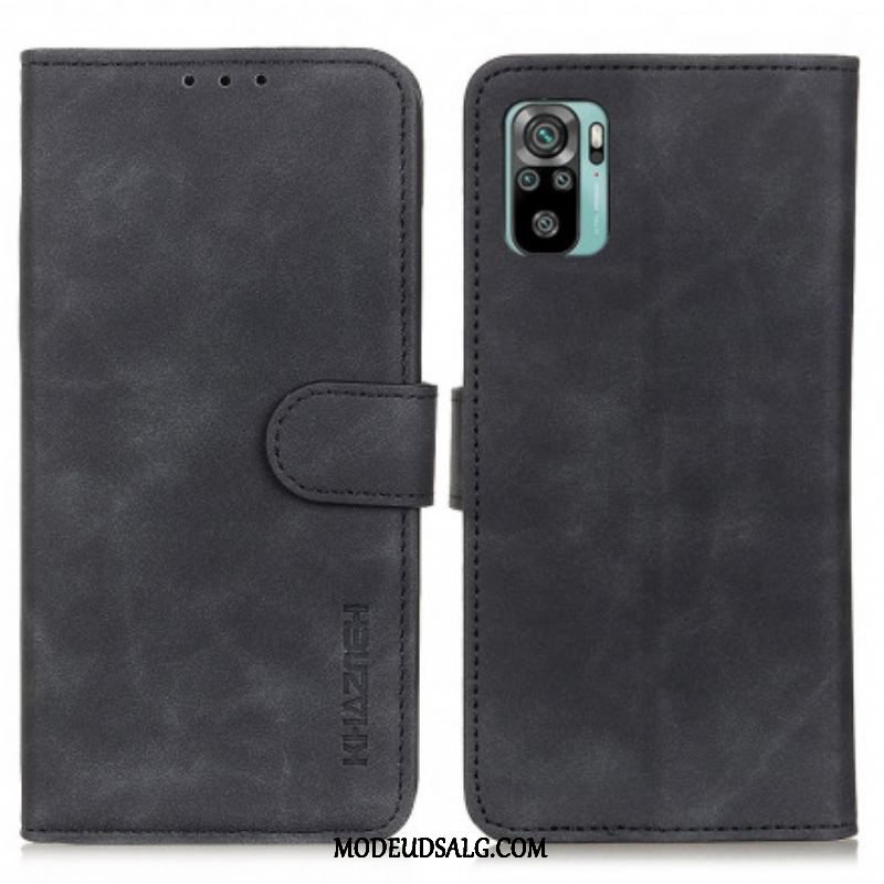 Flip Cover Xiaomi Redmi Note 10 / 10S Khazneh Vintage Lædereffekt