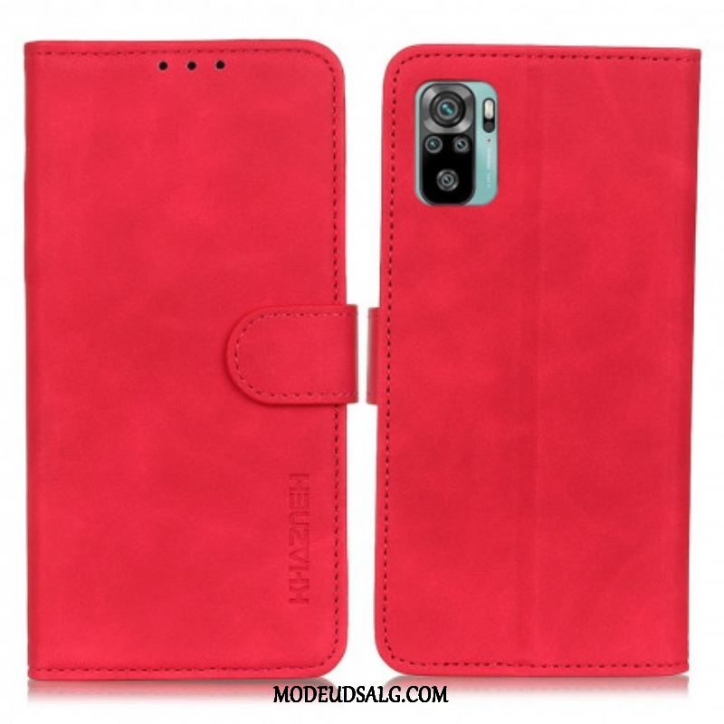 Flip Cover Xiaomi Redmi Note 10 / 10S Khazneh Vintage Lædereffekt