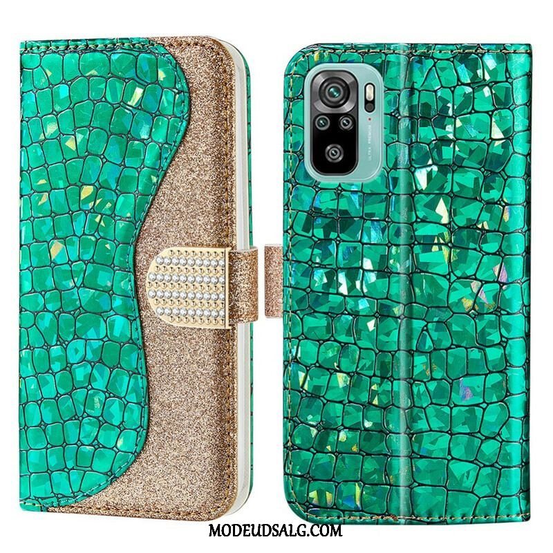 Flip Cover Xiaomi Redmi Note 10 / 10S Krokodille Diamanter