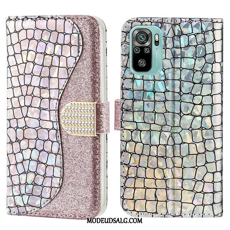 Flip Cover Xiaomi Redmi Note 10 / 10S Krokodille Diamanter