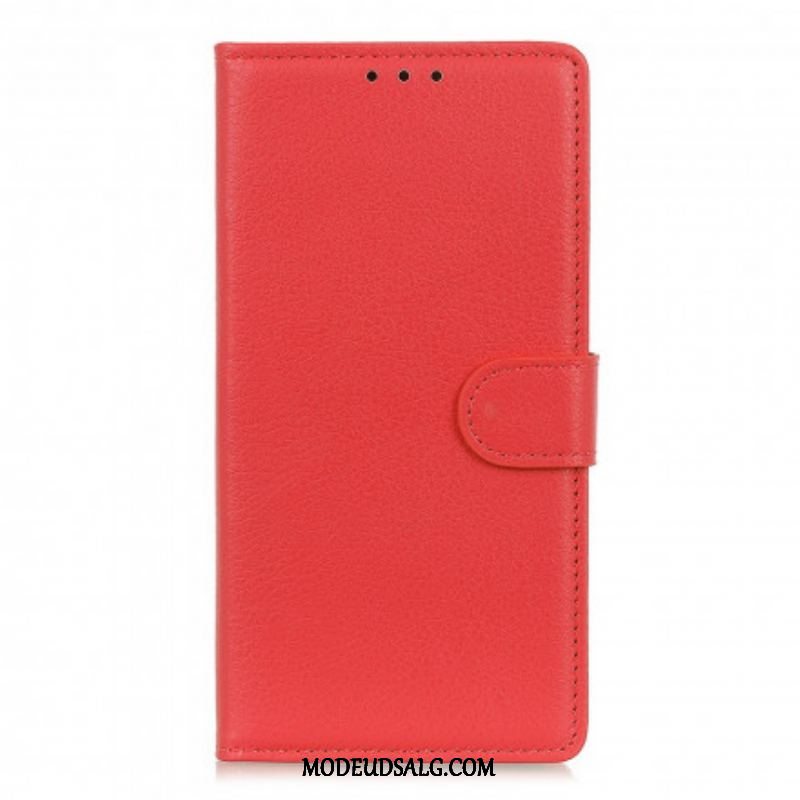 Flip Cover Xiaomi Redmi Note 10 / 10S Premium Litchi-lædereffekt