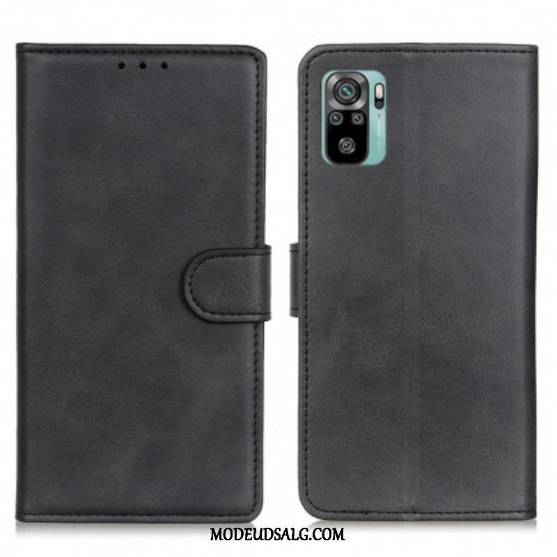 Flip Cover Xiaomi Redmi Note 10 / 10S Retro Mat Lædereffekt