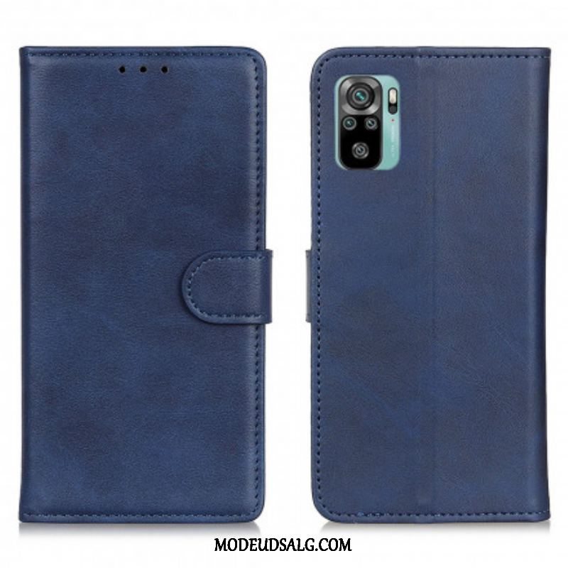 Flip Cover Xiaomi Redmi Note 10 / 10S Retro Mat Lædereffekt