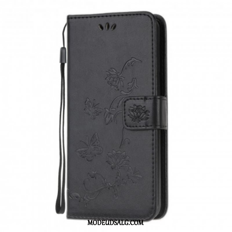 Flip Cover Xiaomi Redmi Note 10 / 10S Sommerfugle Og Blomster