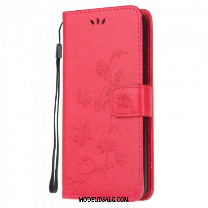 Flip Cover Xiaomi Redmi Note 10 / 10S Sommerfugle Og Blomster