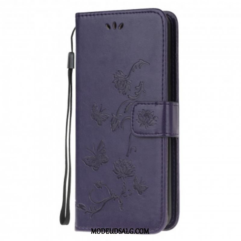 Flip Cover Xiaomi Redmi Note 10 / 10S Sommerfugle Og Blomster