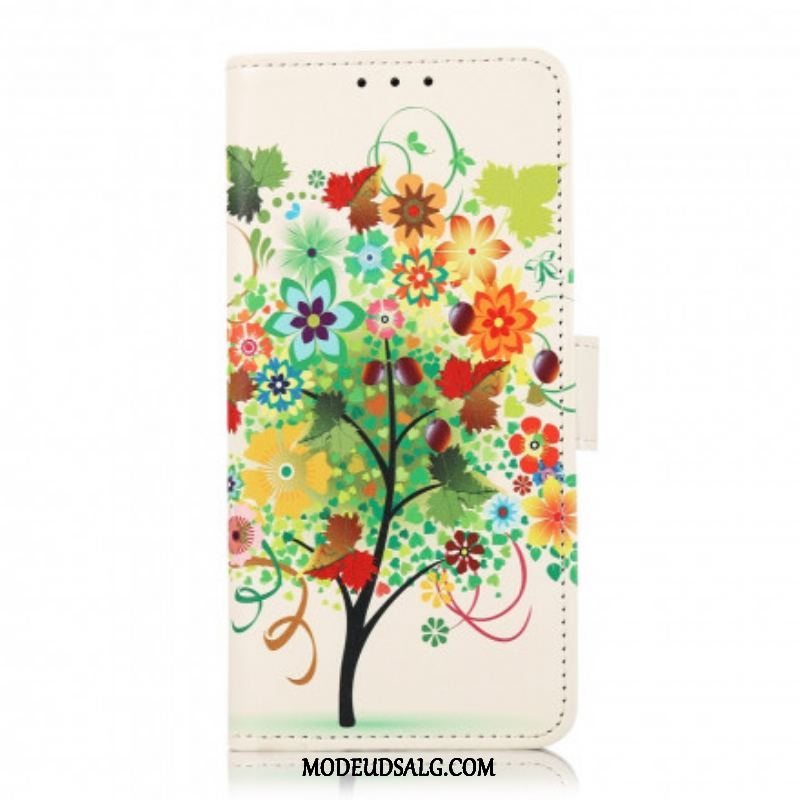 Flip Cover Xiaomi Redmi Note 10 5G Blomstrende Træ