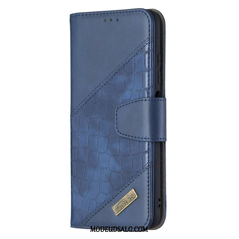 Flip Cover Xiaomi Redmi Note 10 5G Klassisk Krokodilleskindseffekt