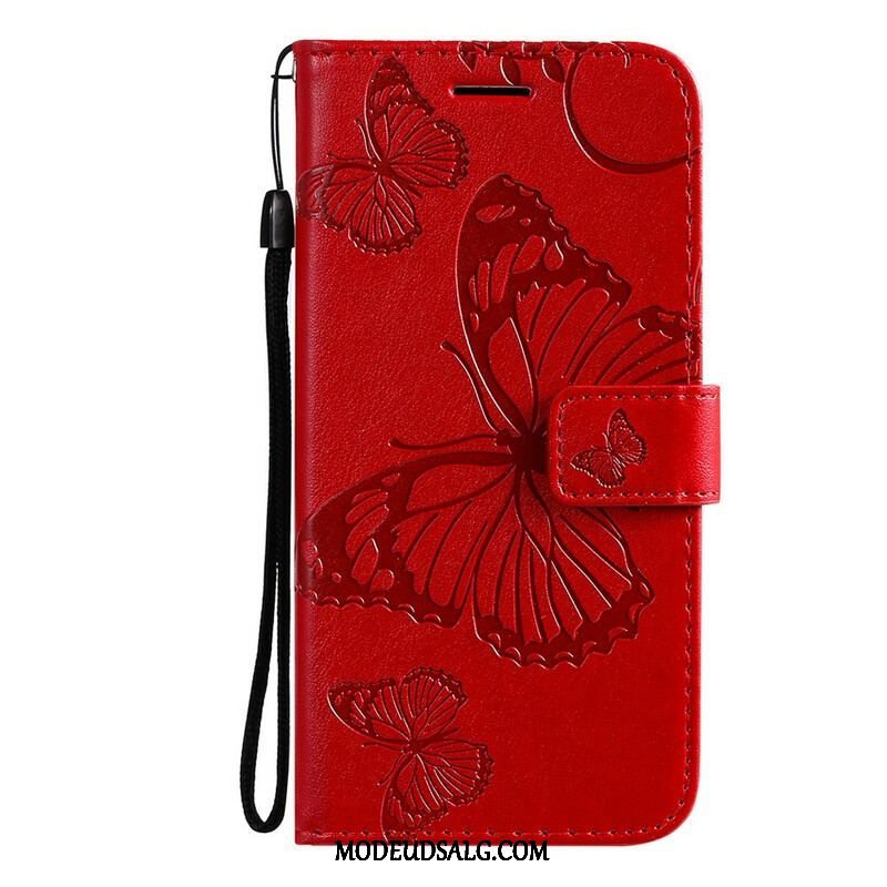 Flip Cover Xiaomi Redmi Note 10 5G Kæmpe Sommerfugle